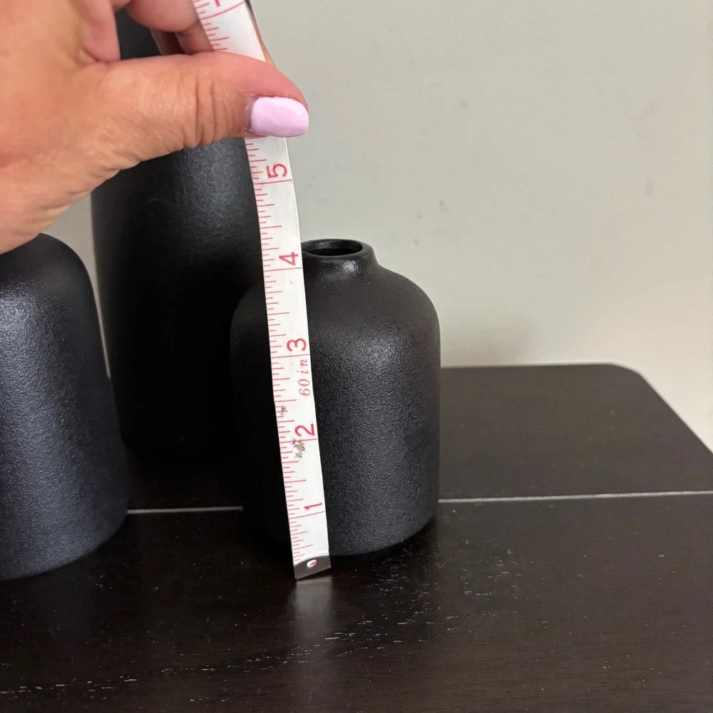 Matte Black Textured Ceramic Bud Vases | Set of 3 | Target | Minimalist Modern